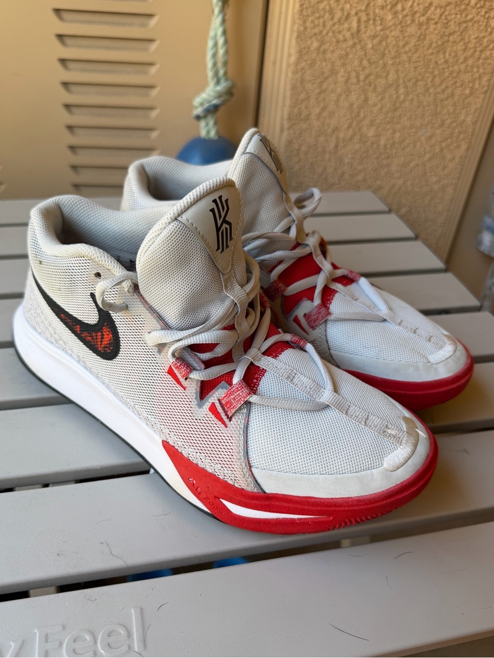 Nike Kyrie White and Red Low-Top Sneakers DM1125-002